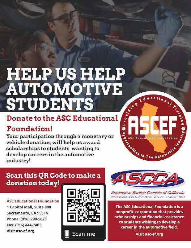 Giving Tuesday is November 27, 2018 - Help the ASC Educational Foundation Help Automotive Students