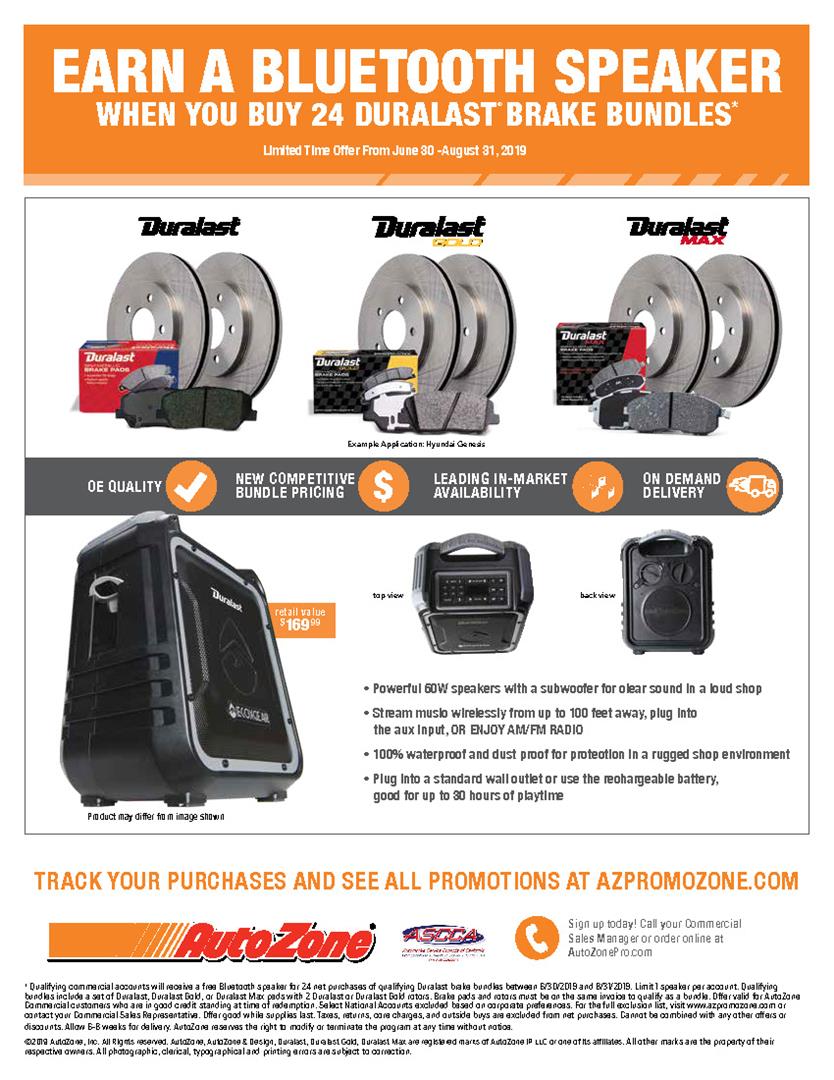 Autozone Promotions Through August 31, 2019