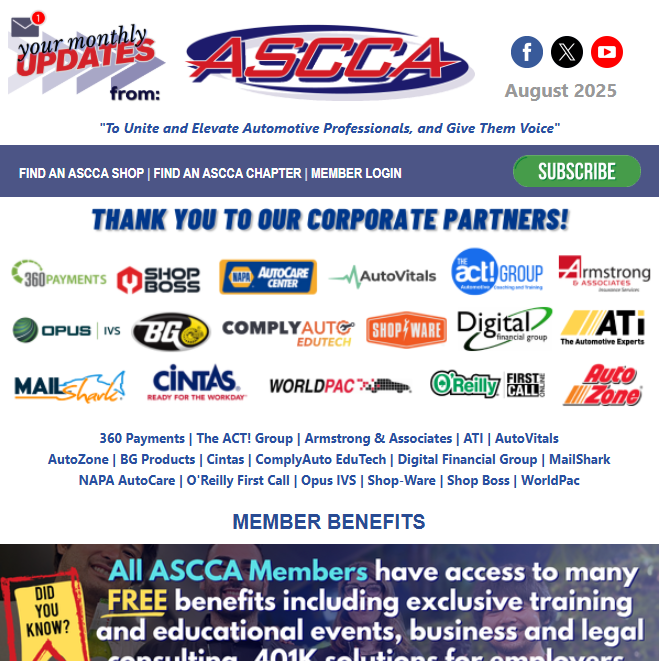 ASCCA August 2025 Newsletter Preview