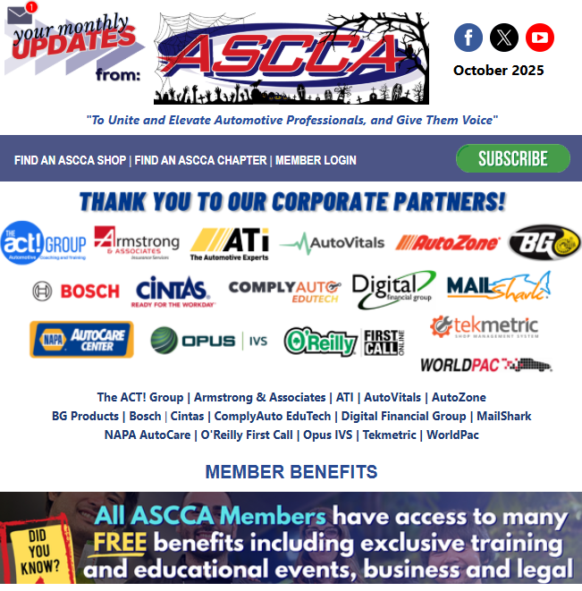 ASCCA October Newsletter